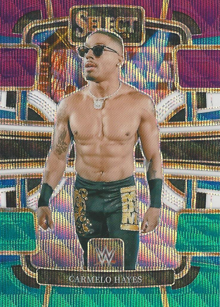 WWE Panini Select 2024 Trading Cards Tri Colour Carmelo Hayes No.14