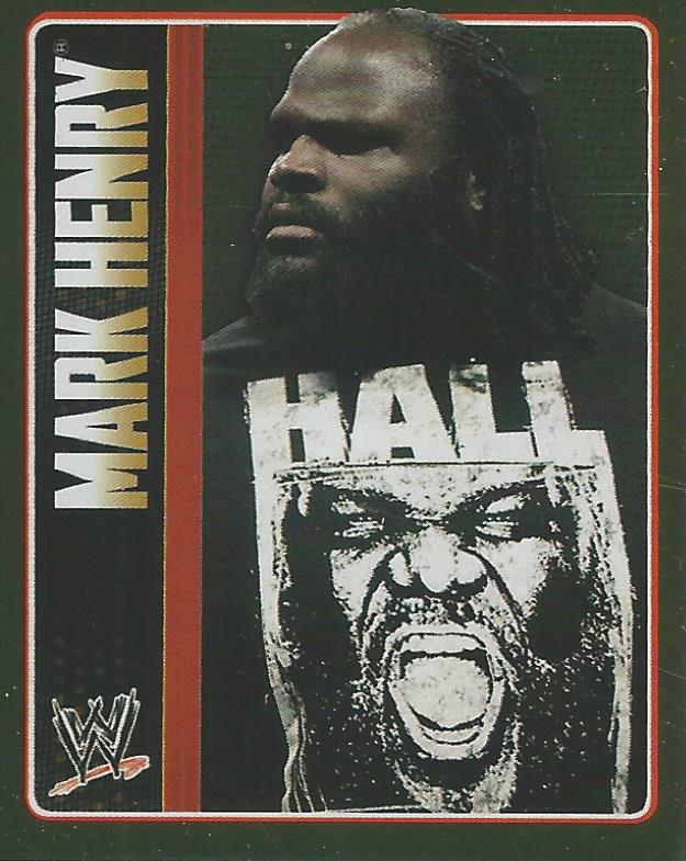 WWE Topps Icons 2013 Sticker Collection Mark Henry Foil No.107