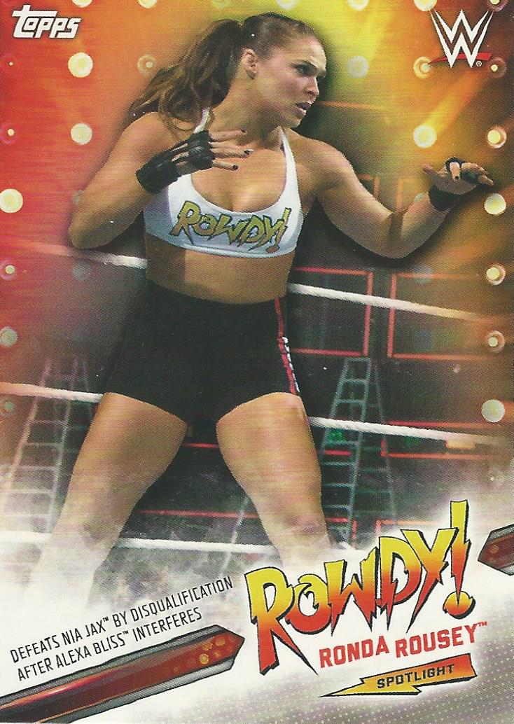 WWE Topps Raw 2019 Trading Cards Ronda Rousey 15 of 40