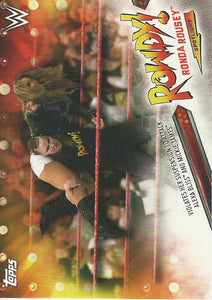 WWE Topps Raw 2019 Trading Cards Ronda Rousey 17 of 40