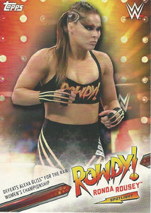 WWE Topps Raw 2019 Trading Cards Ronda Rousey 19 of 40