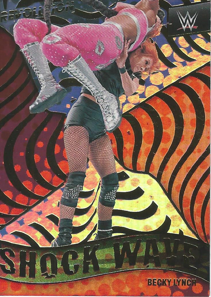 WWE Panini Revolution 2022 Trading Cards Becky Lynch SHOCKWAVE No.1