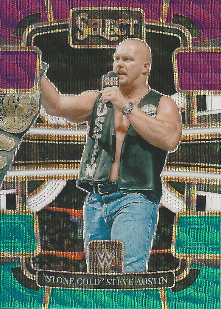 WWE Panini Select 2024 Trading Cards Tri Colour Stone Cold Steve Austin No.45