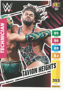 WWE Panini XL Adrenalyn 2024 Trading Cards Tavion Heights No.119 Rookie