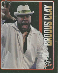 WWE Topps Icons 2013 Sticker Collection Brodus Clay Foil No.122