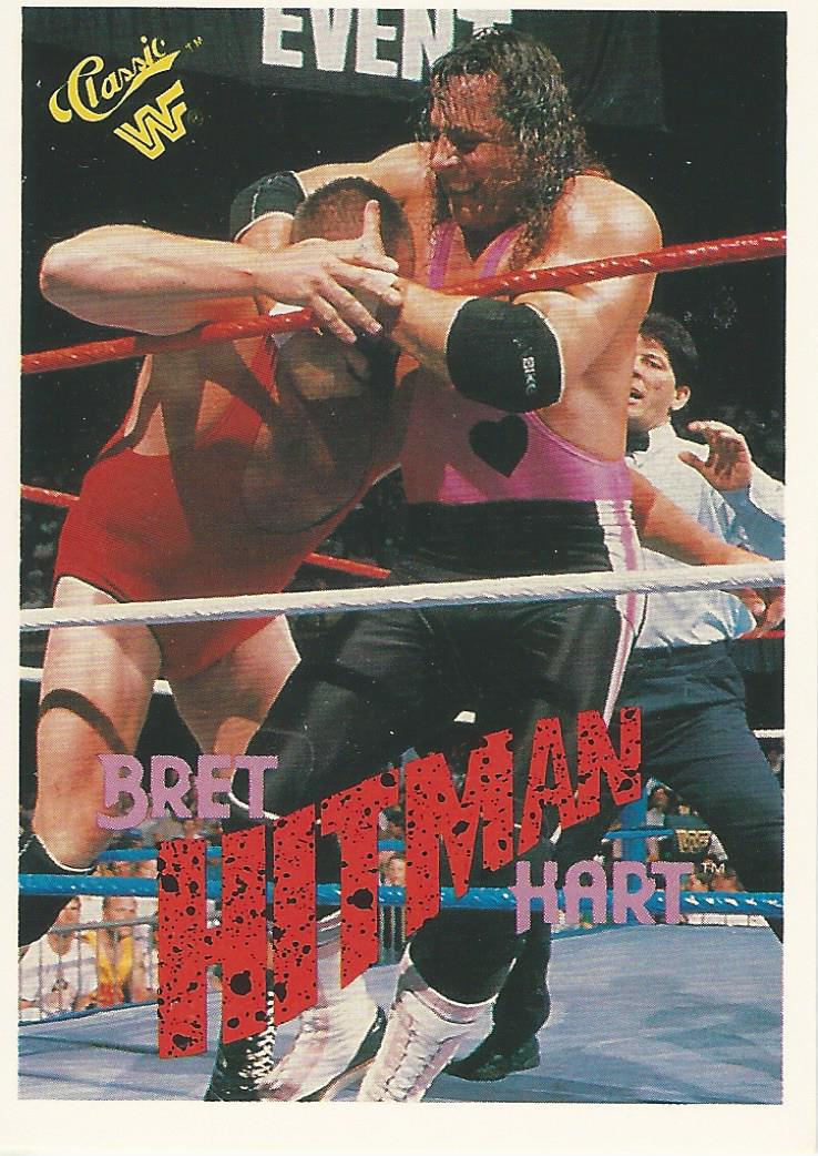 WWF Classic Trading Cards 1990 Bret Hart No.123