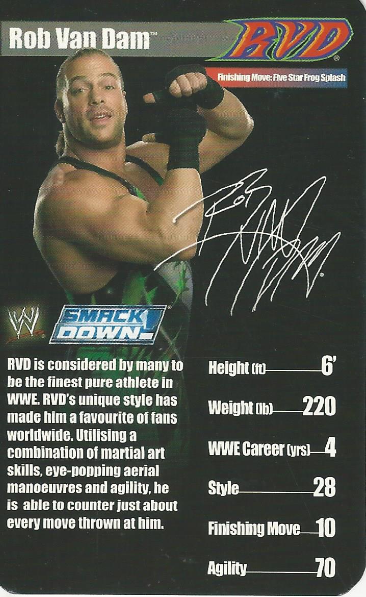 WWE Top Trumps Superstars 1 2005 Rob Van Dam