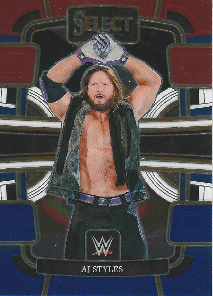 WWE Panini Select 2024 Trading Cards Blue/Silver/Red AJ Styles No.19