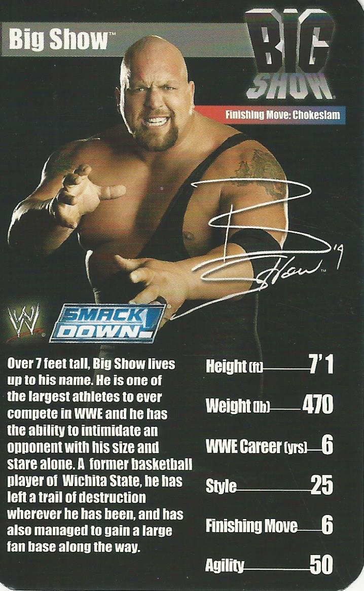 WWE Top Trumps Superstars 1 2005 Big Show