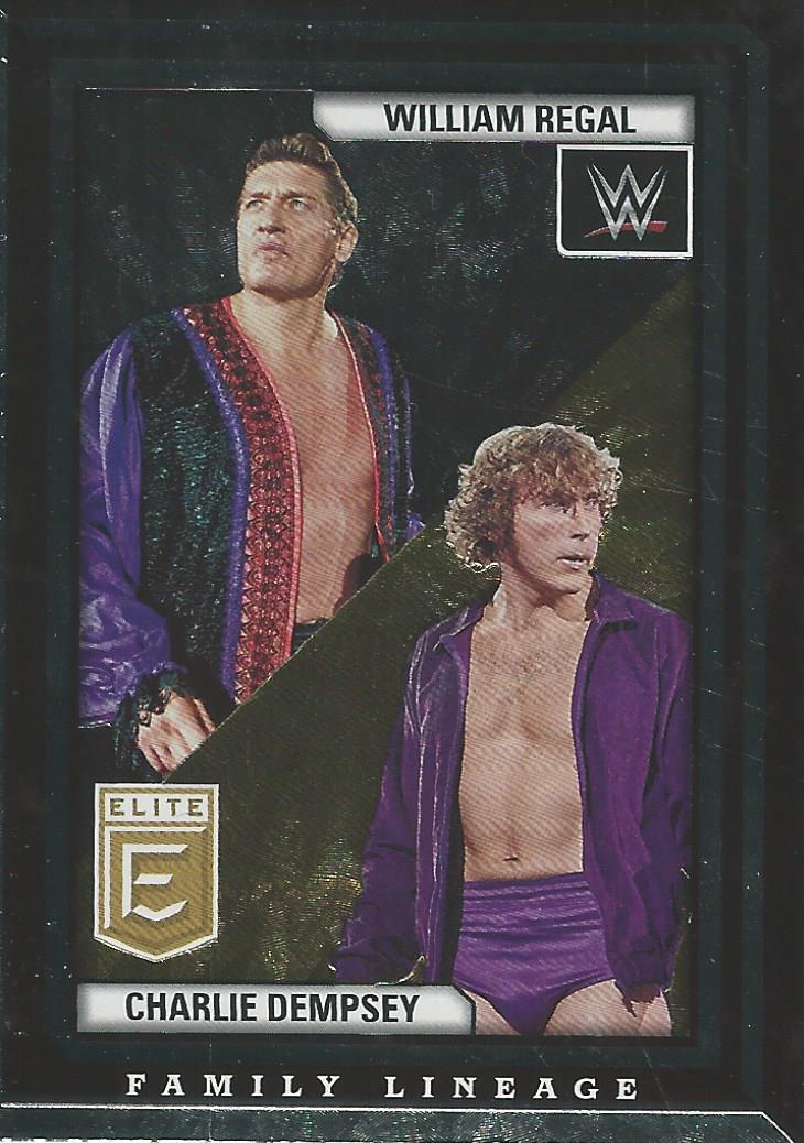 WWE Panini Elite 2023 Trading Cards William Regal and Charlie Dempsey Family Lineage No.8