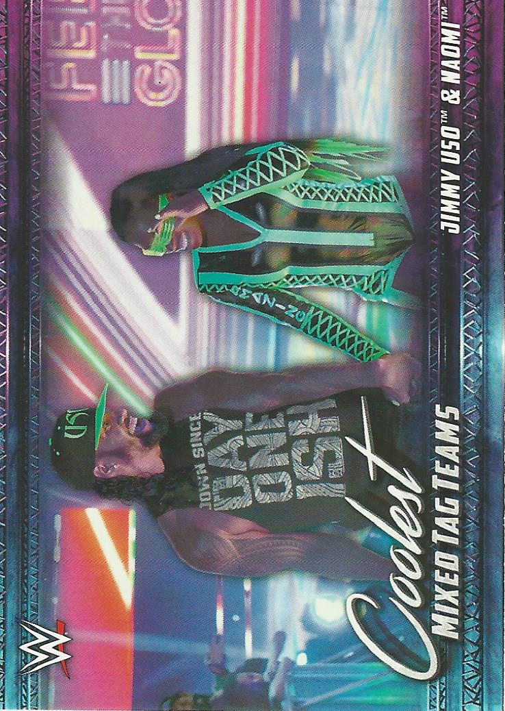 WWE Topps 2021 Trading Cards Jimmy Uso and Naomi MT-8
