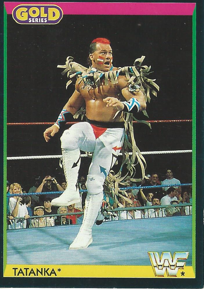 WWF Merlin Gold Series 1 1992 Trading Cards Tatanka No.19