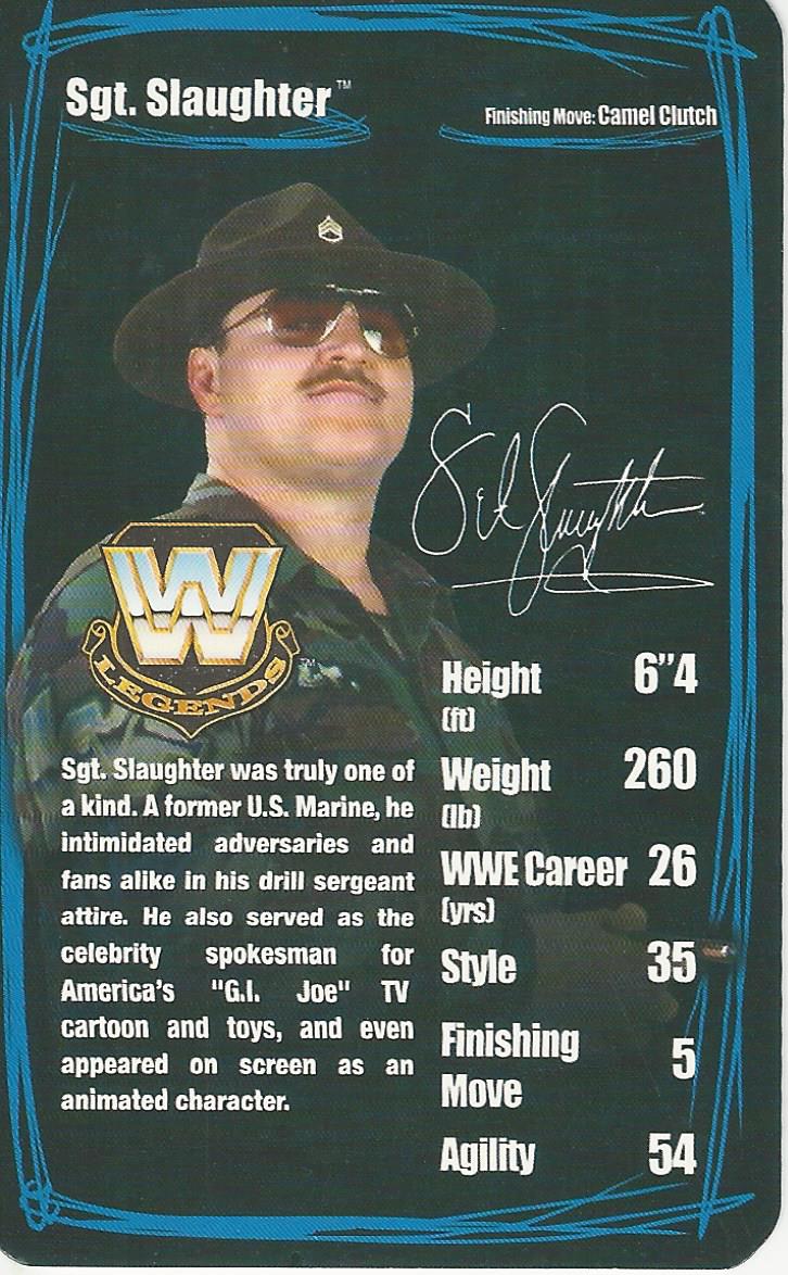 WWE Top Trumps 2006 Superstars 2 Sgt Slaughter