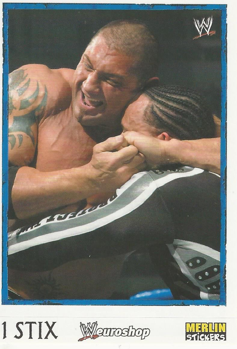 WWE Merlin Heros Stickers 2008 Batista No.64