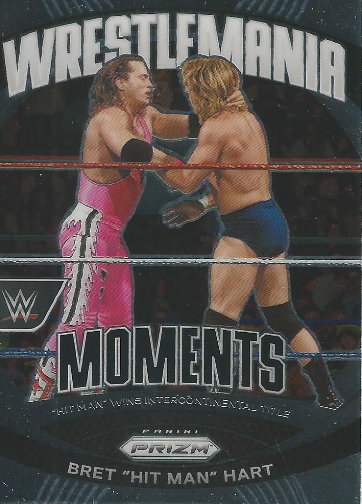 WWE Panini Prizm 2024 Trading Cards Wrestlemania Moments Bret Hart vs Roddy Piper No.6