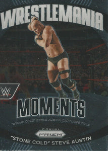 WWE Panini Prizm 2024 Trading Cards Wrestlemania Moments Stone Cold Steve Austin No.7