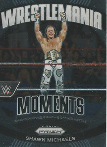 WWE Panini Prizm 2024 Trading Cards Wrestlemania Moments Shawn Michaels No.8