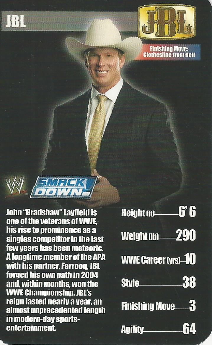 WWE Top Trumps Superstars 1 2005 JBL