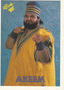 WWF Classic Trading Cards 1990 Akeem No.25