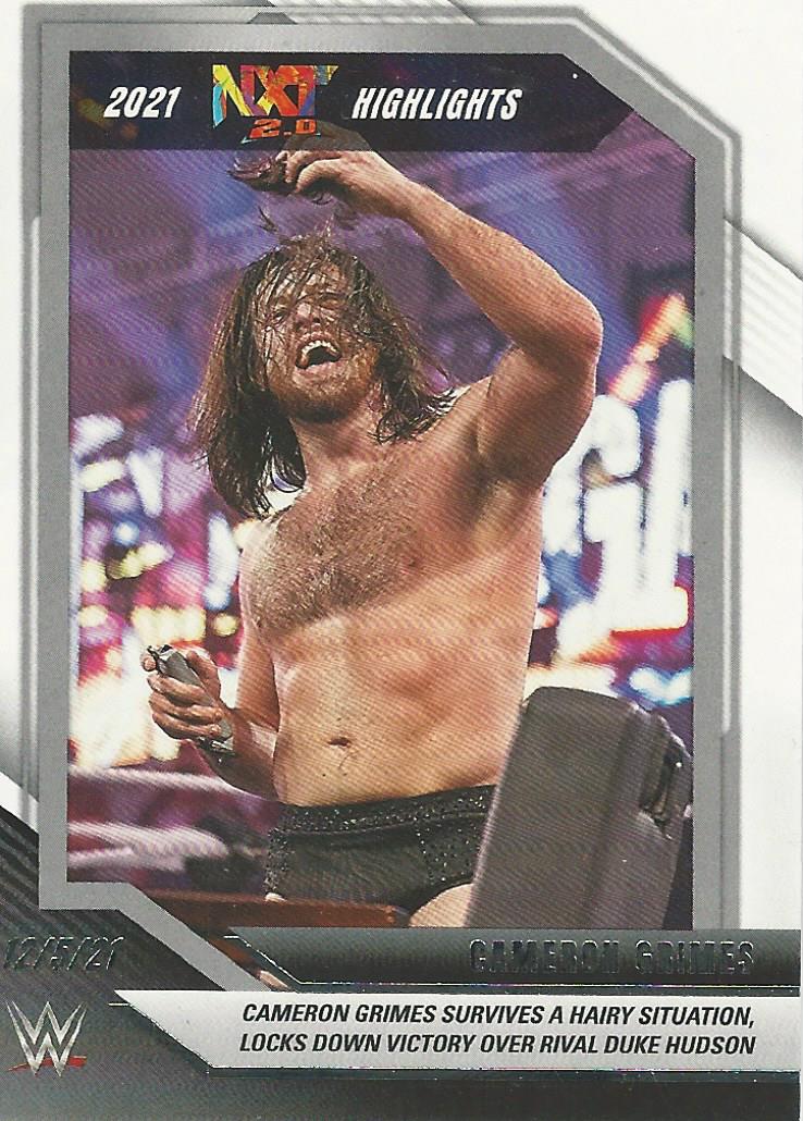 WWE Panini NXT 2022 Trading Cards Highlights Cameron Grimes No.39