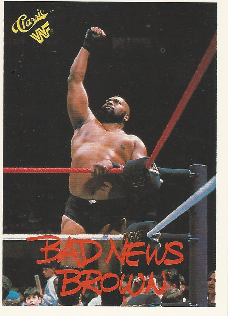 WWF Classic Trading Cards 1990 Bad News Brown No.26