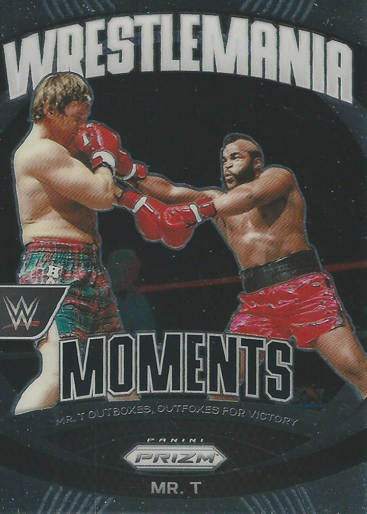 WWE Panini Prizm 2024 Trading Cards Wrestlemania Moments Mr T vs Roddy Piper No.12