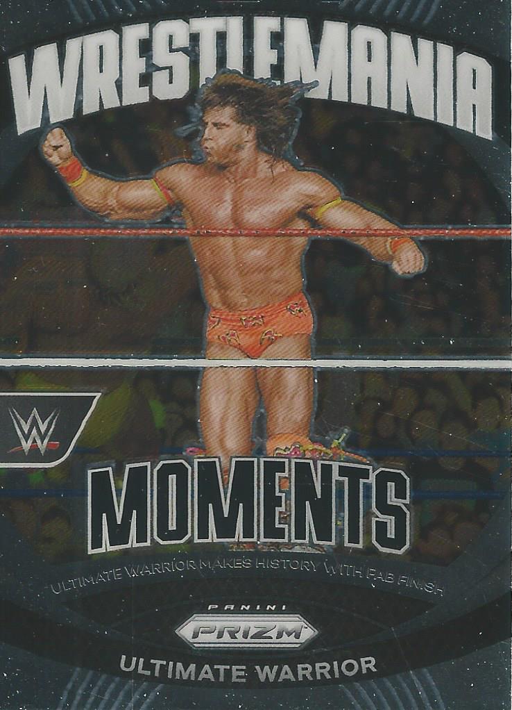 WWE Panini Prizm 2024 Trading Cards Wrestlemania Moments Ultimate Warrior No.14