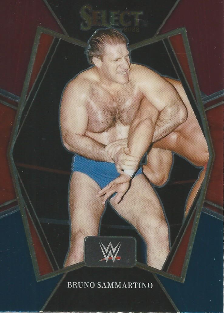 WWE Panini Select 2022 Trading Cards Bruno Sammartino Red/Silver/Blue No.149