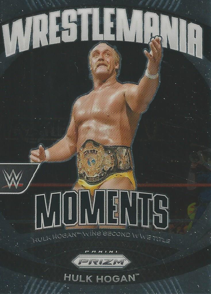 WWE Panini Prizm 2024 Trading Cards Wrestlemania Moments Hulk Hogan No.15