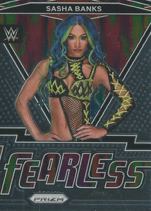 WWE Panini Prizm 2022 Trading Cards Sasha Banks Fearless No.8