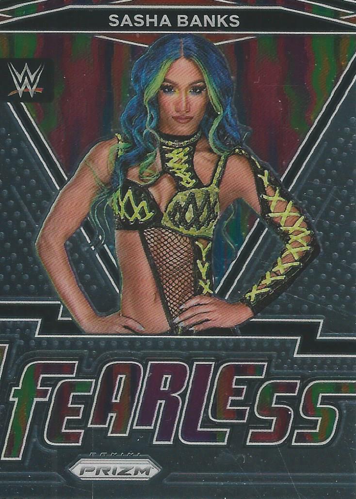 WWE Panini Prizm 2022 Trading Cards Sasha Banks Fearless No.8