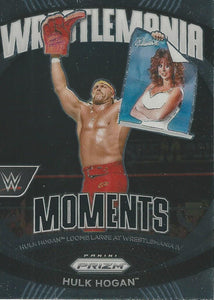 WWE Panini Prizm 2024 Trading Cards Wrestlemania Moments Hulk Hogan No.21