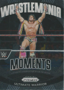 WWE Panini Prizm 2024 Trading Cards Wrestlemania Moments Ultimate Warrior No.23