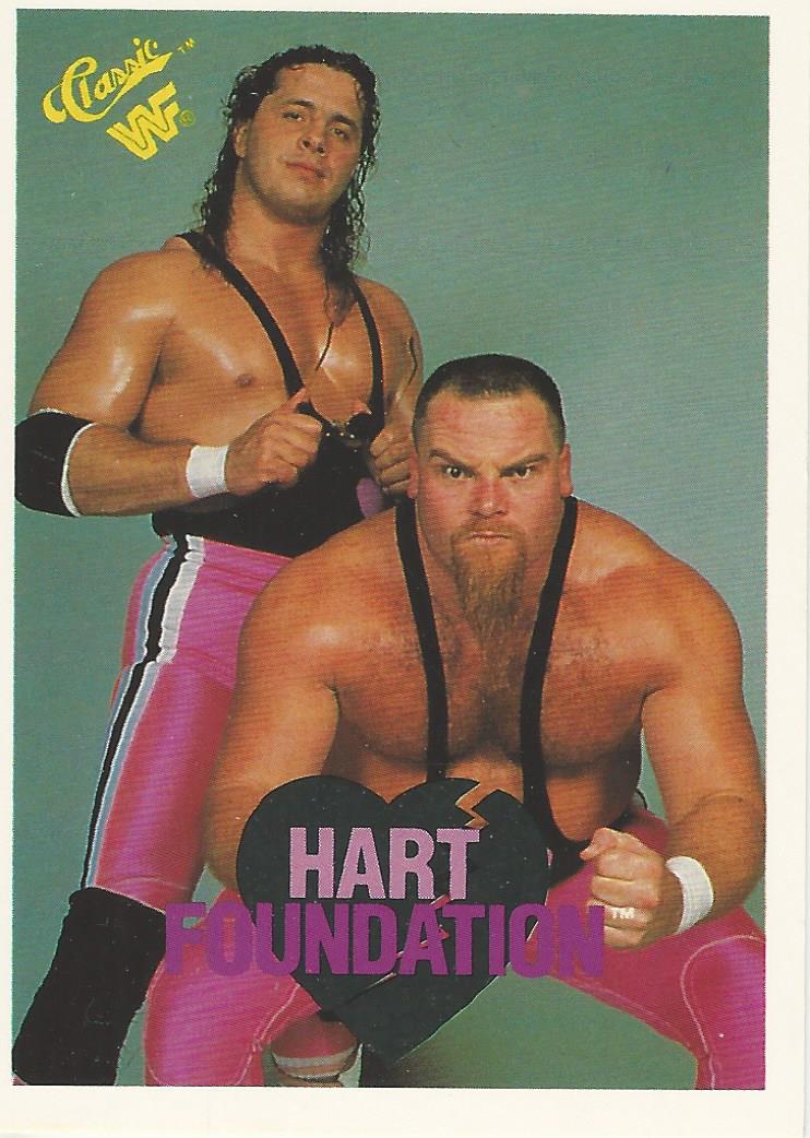 WWF Classic Trading Cards 1990 Hart Foundation No.38