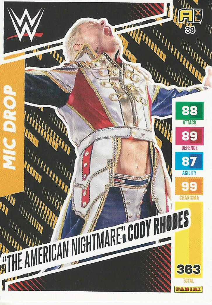 WWE Panini XL Adrenalyn 2024 Trading Cards Cody Rhodes No.39