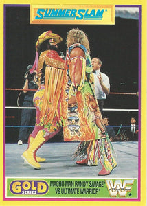 WWF Merlin Gold Series 2 1992 Trading Cards Macho Man vs Ultimate Warrior No.3