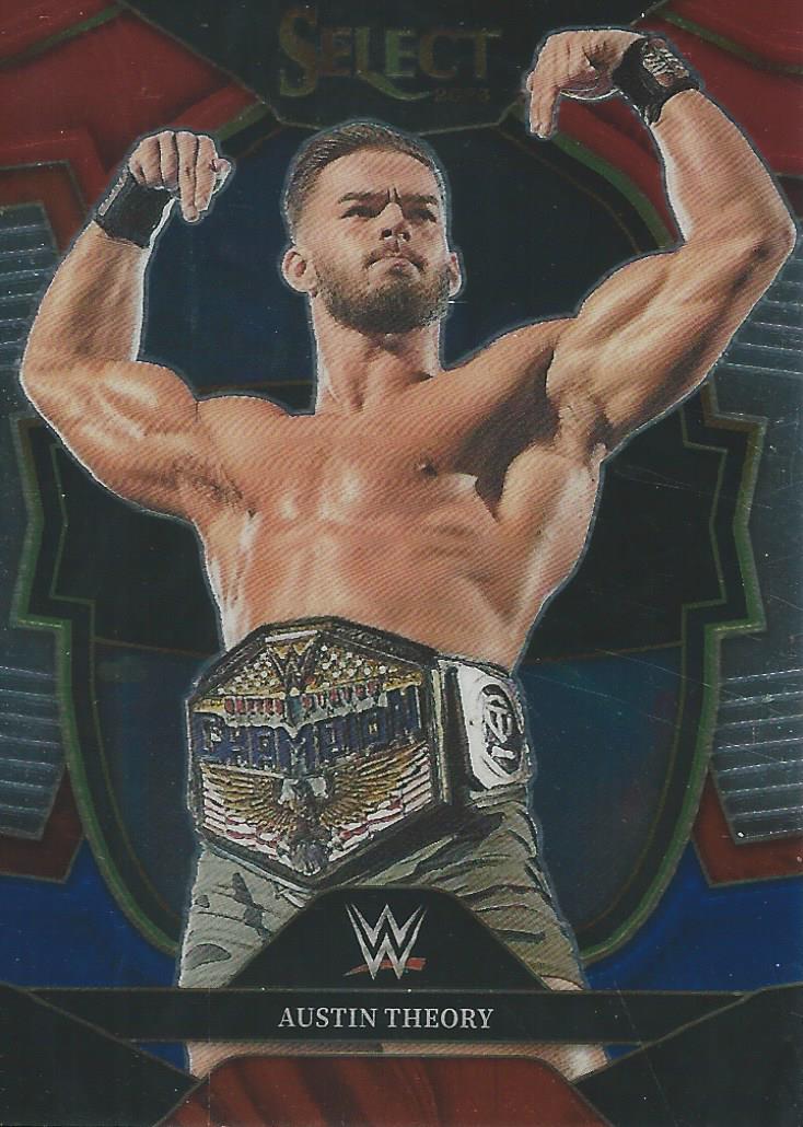 WWE Panini Select 2023 Trading Cards Red/Silver/Blue Austin Theory No.56