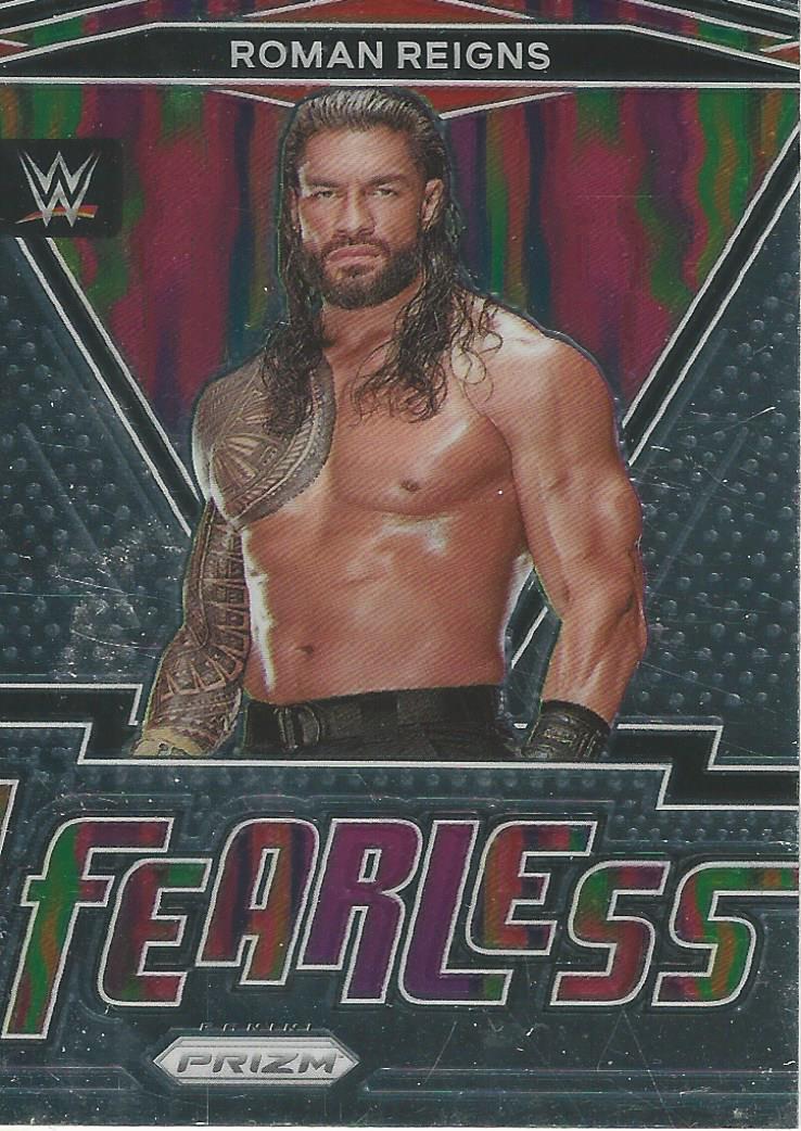 WWE Panini Prizm 2022 Trading Cards Fearless Roman Reigns No.11