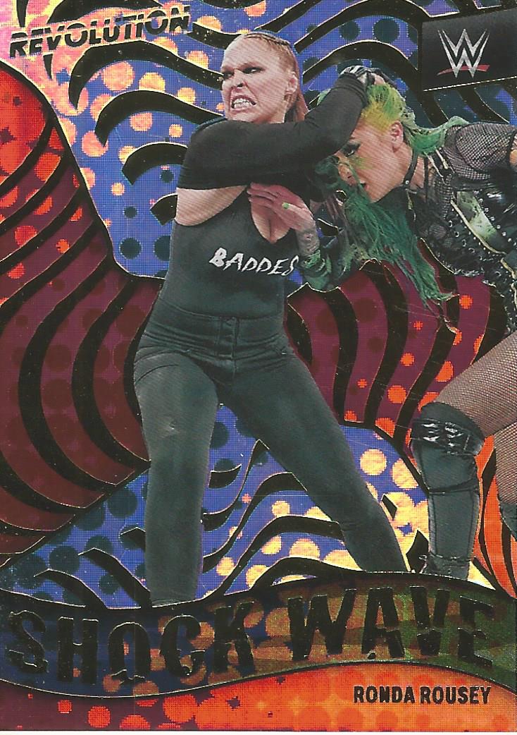 WWE Panini Revolution 2022 Trading Cards Ronda Rousey SHOCKWAVE No.29