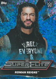 WWE Topps Superstars 2021 Trading Cards Roman Reigns SE12 Blue 259/299