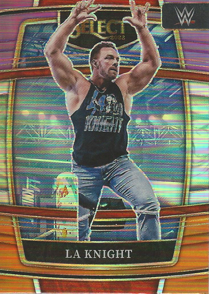 WWE Panini Select 2022 Trading Cards Orange/Purple/Silver Prizm LA Knight No.1