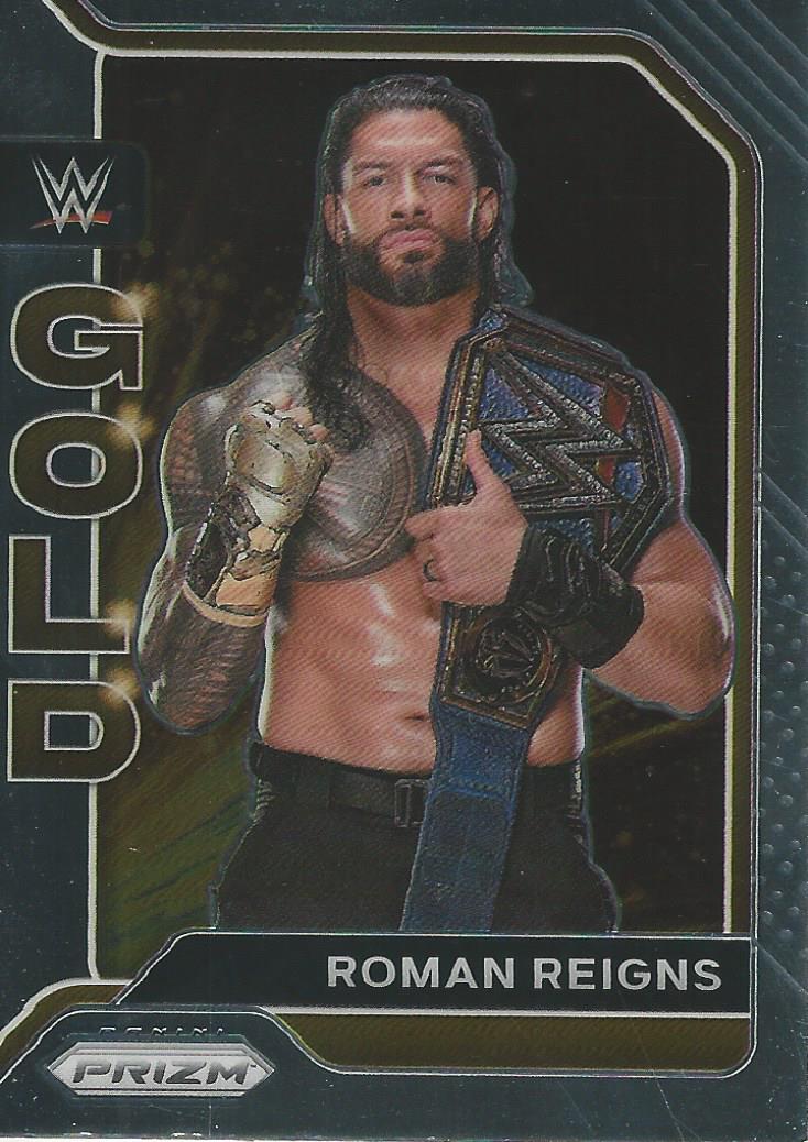 WWE Panini Prizm 2022 Trading Cards Gold Roman Reigns No.13