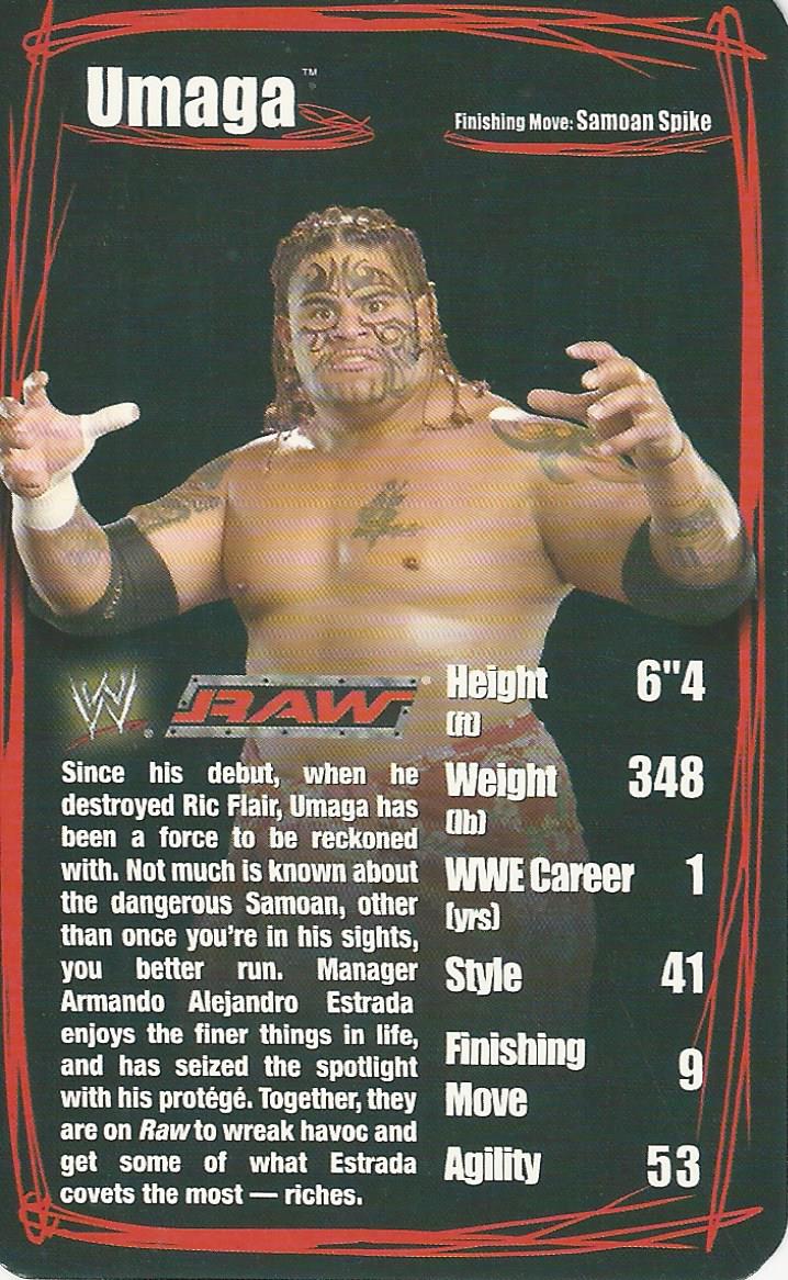 WWE Top Trumps 2006 Superstars 2 Umaga