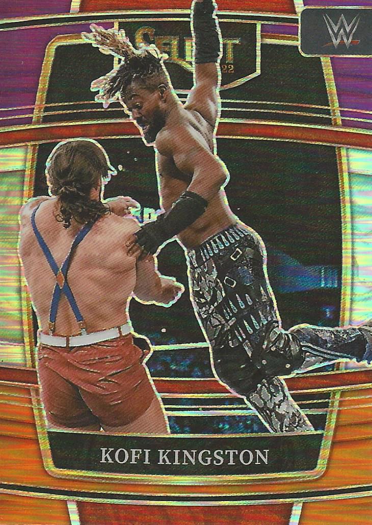 WWE Panini Select 2022 Trading Cards Orange/Purple/Silver Prizm Kofi Kingston No.52