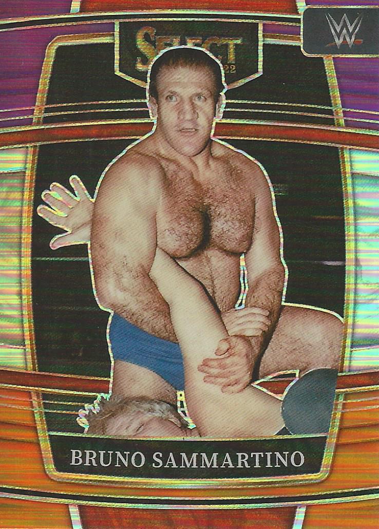 WWE Panini Select 2022 Trading Cards Orange/Purple/Silver Prizm Bruno Sammartino No.95