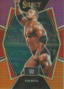 WWE Panini Select 2022 Trading Cards Orange/Purple/Silver Prizm The Rock No.162