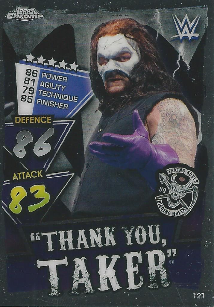 WWE Topps Slam Attax 2021 Chrome Trading Cards Undertaker No.121