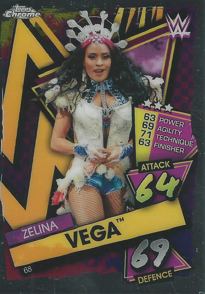 WWE Topps Slam Attax 2021 Chrome Trading Cards Zelina Vega No.68