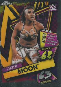 WWE Topps Slam Attax 2021 Chrome Trading Cards Ember Moon No.36