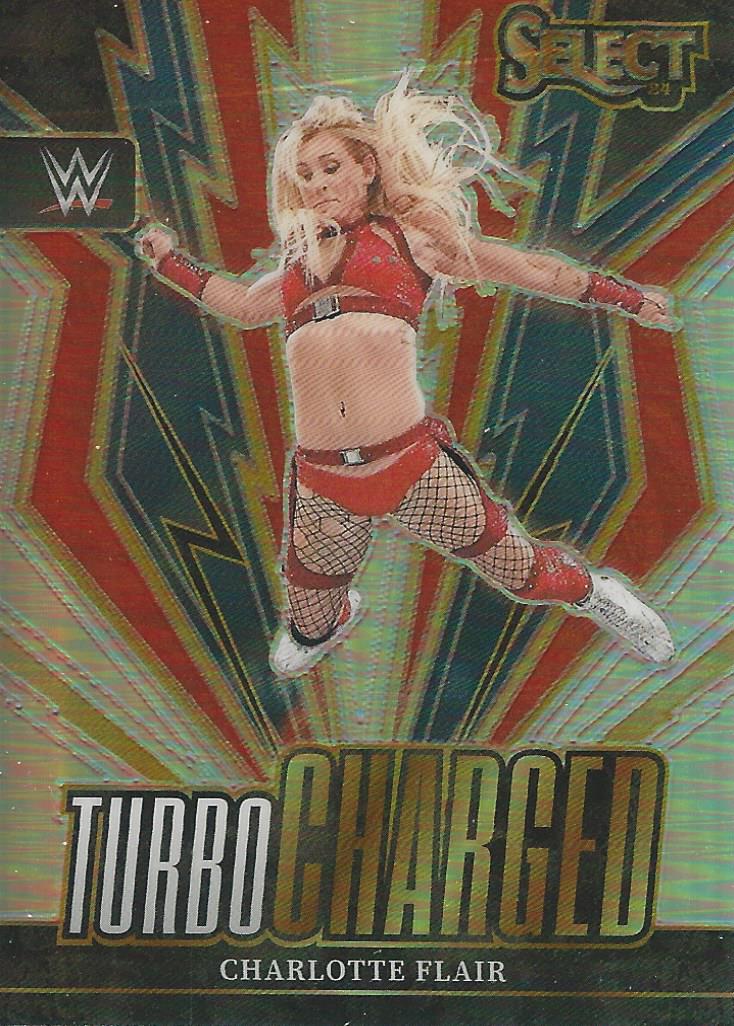 WWE Panini Select 2024 Trading Cards Turbo Charged Charlotte Flair No.13